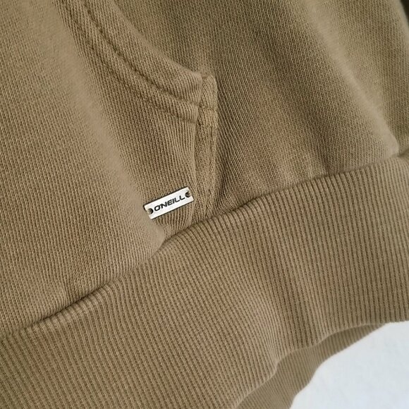 O'Niell Offshore Cotton Fleece Graphic Hoodie M Olive Green Mushroom Flower Boho - Picture 14 of 16